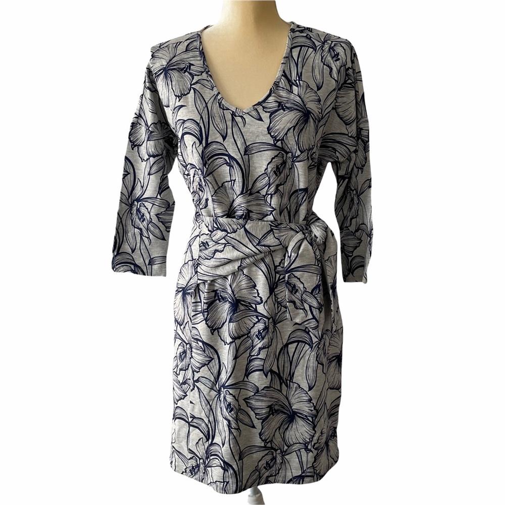 Tommy Bahama Floral Knit Heather Sands Dress Side Tie NWT